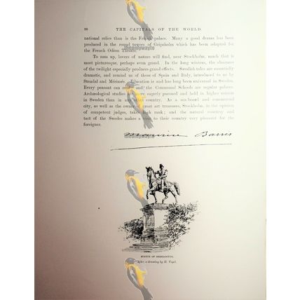 Statue Of Bernadotte, Sweden, Vogel, Book Illustration (Print), 1892