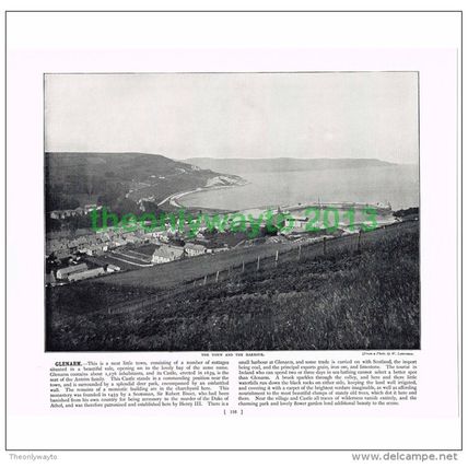 GLENARM, TOWN AND HARBOUR, ANTRIM, N IRELAND, Book Illustration, c1895