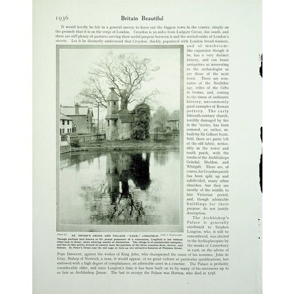 North Downs, Oxted, Surrey (St Peter's Cross & Cage, Reverse), Book Illustration