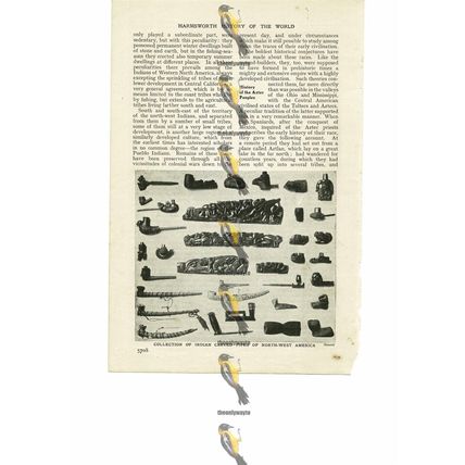 Indian Pipes From North West America, Book Illustration (Print), 1909