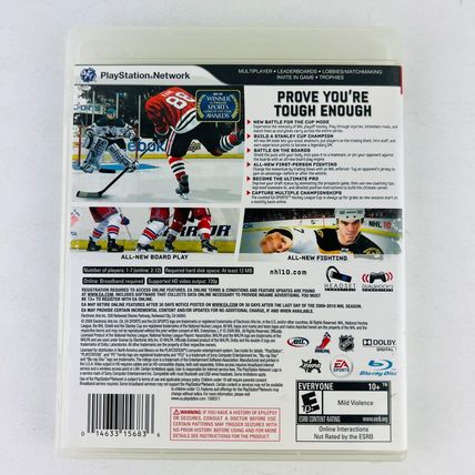 Playstation 3 PS3 - NHL 10 Electronic Arts Chicago Blackhawks Patrick Kane Cover