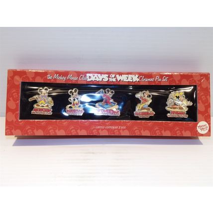 Mickey Mouse Club Days of the Week Cloisonne Pin Set Limited Edition of 2500