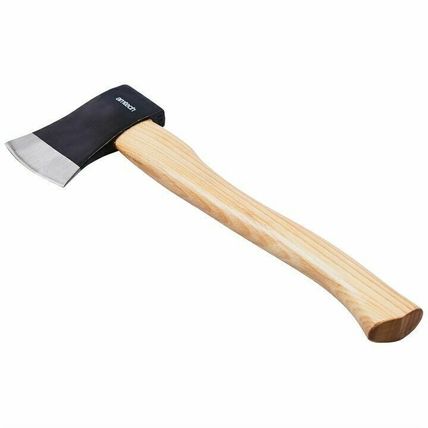 24oz Drop Forged Steel Hand Axe Wooden Shaft Split Wood Chopper Kindling Fibre