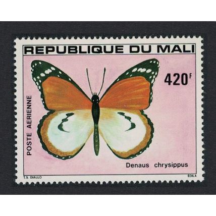 Mali Plain Tiger Butterfly Danaus chrysippus 400Fr 1980 MNH SG#804