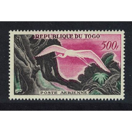 Togo Egret Bird inscr 'REPUBLIQUE DU TOGO' 500F 1959 MH SG#235