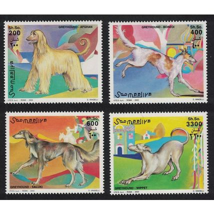 Somalia Greyhound Dogs 4v 2003 MNH