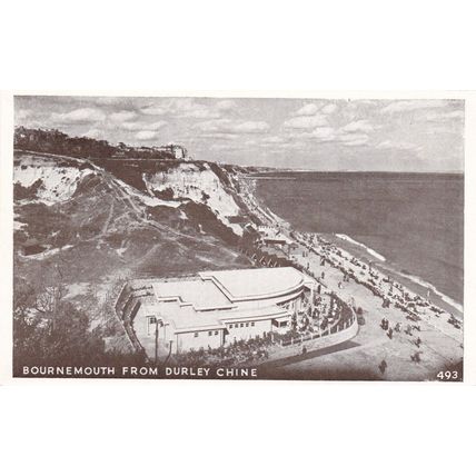 Bournemouth from Dudley Chine Dorset Lettercard Page Ephemera VGC