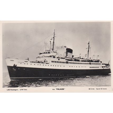 B355 S.S. FALAISE SHIPPING POSTCARD