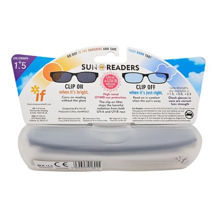 10x Gents Mens +1.5 Sun Reading Black Sunglasses PVC Sun Readers 1.5 Dioptre NEW