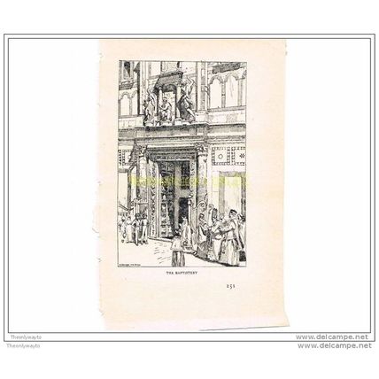 THE BAPTISTERY, FLORENCE, ITALY, c1895, , Book Illustration, 1920