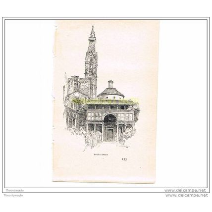 SANTA CROCE, FLORENCE, ITALY, c1895 , Book Illustration, 1920
