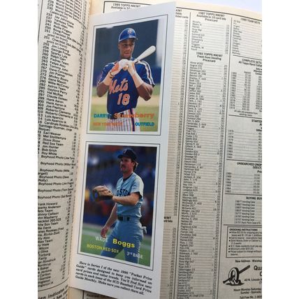 Jan 1990 Baseball Card Price Guide Magazine - Dwight Smith Cover+ 5 Uncut Cards