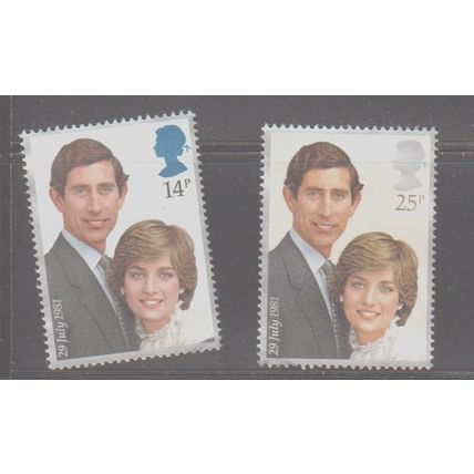 Royal Wedding 1981 SG 1160-1161 used unmounted (ES0130)