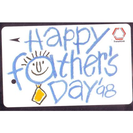 Happy Father's Day'98 S'pore TransitLink Train/Bus Card