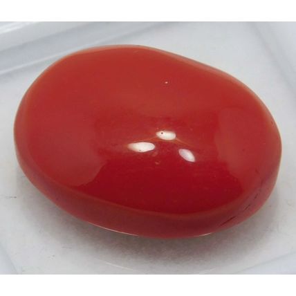 100% Natural 11.90 Ct Coral Oval Cut Rare Italian Loose Gemstone