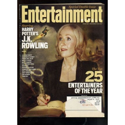 J.K. ROWLING HARRY POTTER Entertainment Weekly 2007 ENTERTAINERS OF THE YEAR