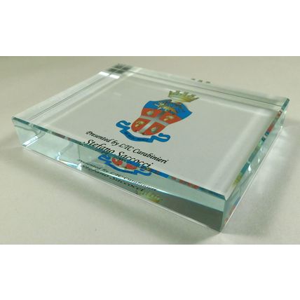 Lancashire Police National Intelligence Analyst Conference Glass Paperweight