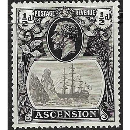 ASCENSION 1924-33 GEORGE V 1/2d MINT HINGED SG10