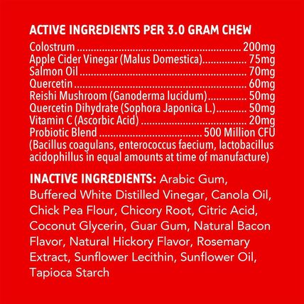 Iheartdogs Allergy & Itch Relief for Dogs with Salmon Oil, Quercetin, Colostrum,