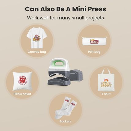 EENOUR Hat Press Machine, Mini Heat Press for Caps with 3 Heating Levels & Auto-