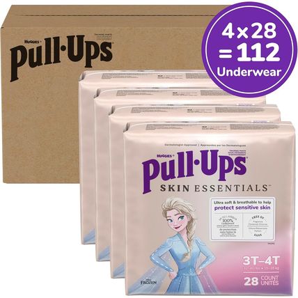 Pull-Ups Girls' Skin Essentials Potty Training Pants, Training Underwear, 3T-4T