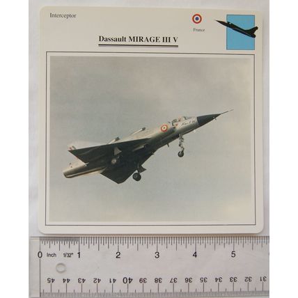 Dassault Mirage III V - France - Interceptor - Collectors Club Card