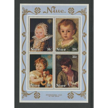 Niue 240a (237-240), 1979 IYC Emblem and Paintings, S/S, MNH (NIU424)
