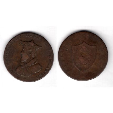 Great Britain. John of Gaunt, Halfpenny 1790s. dy12550