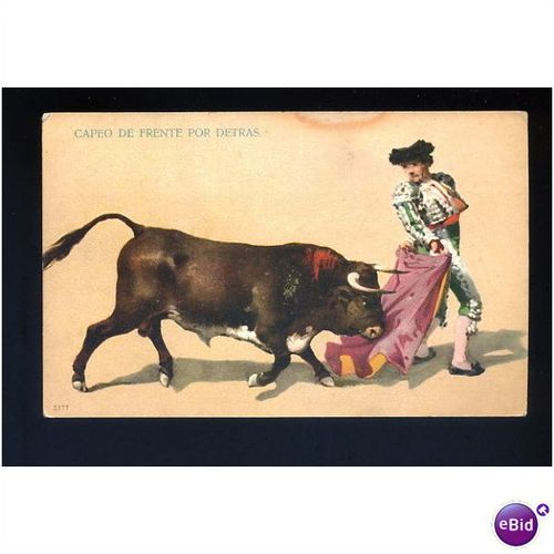 BULLFIGHTING "Capeo de Frente por Detras" Postcard 5377