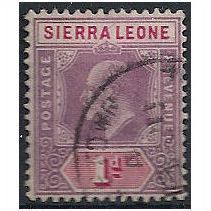 Sierra Leone 1904 SG87 1d Dull Purple & Carmine Fine Used ..