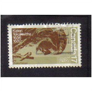 1981 canada kateri tekakwitha 17c f/u sg1008