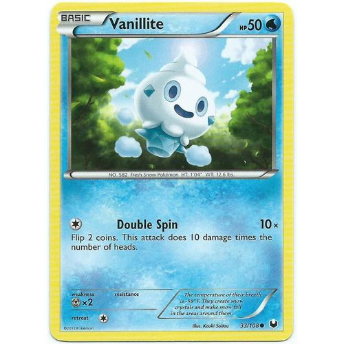 Pokemon Black & White Dark Explorers - #33/108 - Vanillite