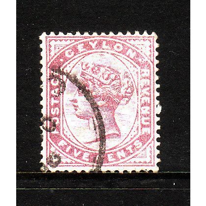 CEYLON 1886 SG 195 5c DULL PURPLE FINE USED