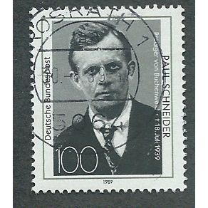 GER 1989 100pf 'REV. PAUL SCHNEIDER' FINE USED (EBID43-209)