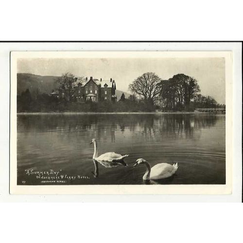 Westmorland WINDERMERE Ferry Hotel Postcard by Abraham (151)