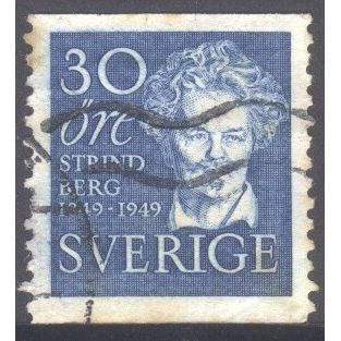 Sweden 1949 - SG311 - 30o blue - A. Strindberg (after R. Bergh) - used