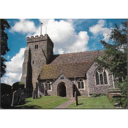 Henfield , W Sussex - Church of St. Peter - postcard c.1980s