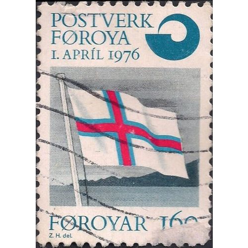 FAROE ISLANDS, Faroese Flag, blue 1976, 160, #2