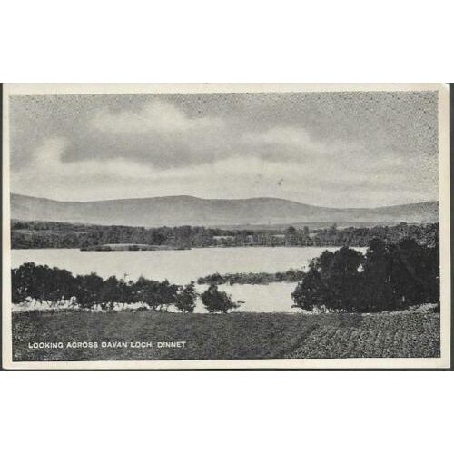Dinnet, Aberdeenshire - Loch Davan - postcard, Ballater pmk 1963