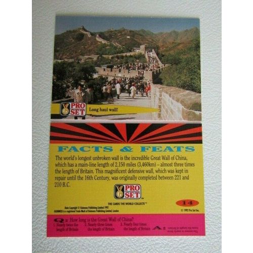 Pro Set 1992 Guinness Book of Records Trade Cards Card Variants (eb2)