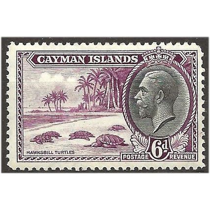 Cayman Islands 1935 SG103 6d Bright Purple & Black Mounted Mint . .. .