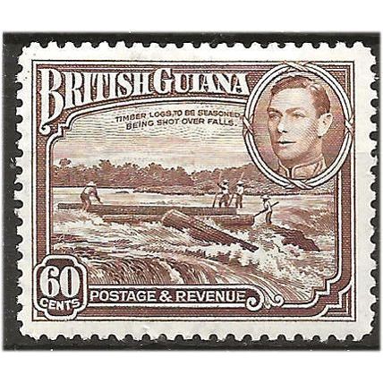 British Guiana 1938 SG315 60c Red-Brown Mounted Mint . .. .