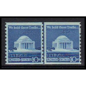 1520 10c Jefferson Memorial Barely Clears MNH CLP W1674