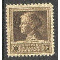878 10c Jane Addams Fine MNH GA0374