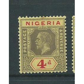 northern nigeria stamps sg6a tone spot. sg 6a hm multi crown ca