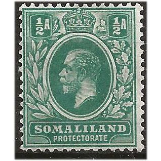 Somaliland Protectorate 1912 SG73 1/2a Blue-Green Mounted Mint ..