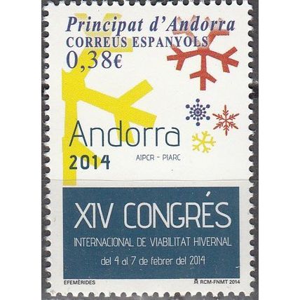 Andorra Español 2014 Yvert 398 Neuf ** Cote (2017) 1.20 € Congres hivernal