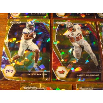 2021 Prizm Draft Picks, 11-Gold Cracked Ice Cards, all Prizms, AKERS/SHENAULT, +