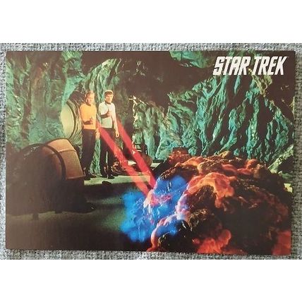 Star Trek Post Card 1150: Kirk and Spock fire their Phasers, German 1994