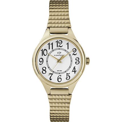 Viewpoint by Timex CC3D82200 Women's Gold-Tone Stainless Steel Expansion Band...